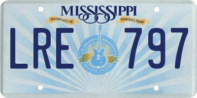MS license plate LRE797