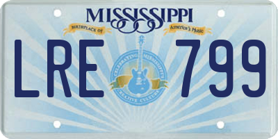 MS license plate LRE799