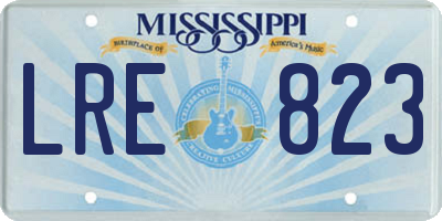 MS license plate LRE823