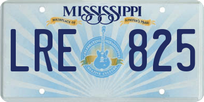 MS license plate LRE825