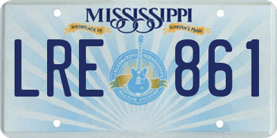 MS license plate LRE861