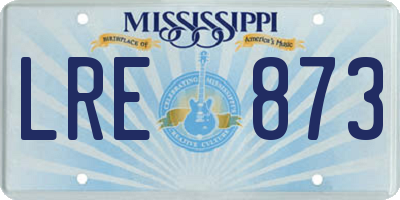 MS license plate LRE873