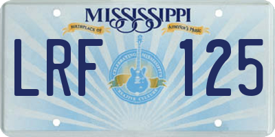 MS license plate LRF125