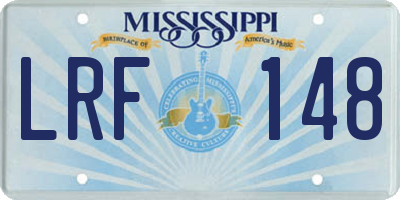 MS license plate LRF148