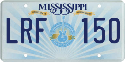 MS license plate LRF150