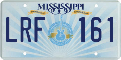 MS license plate LRF161