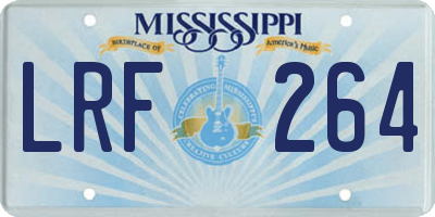 MS license plate LRF264