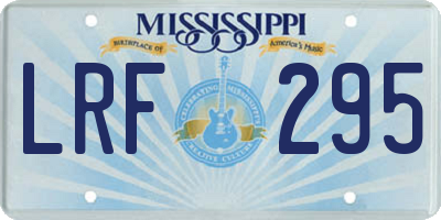 MS license plate LRF295