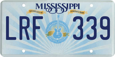 MS license plate LRF339