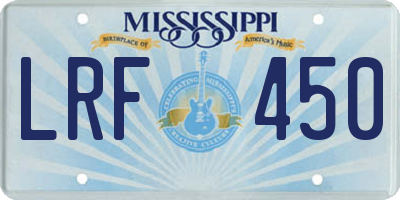 MS license plate LRF450