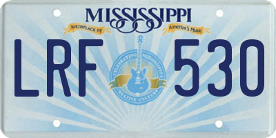 MS license plate LRF530