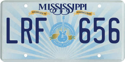 MS license plate LRF656