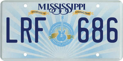 MS license plate LRF686