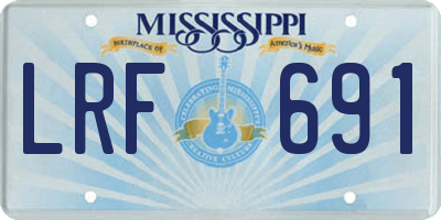 MS license plate LRF691