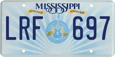 MS license plate LRF697