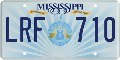 MS license plate LRF710
