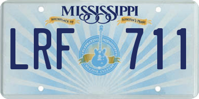 MS license plate LRF711