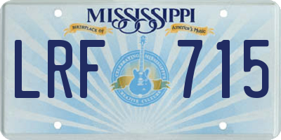 MS license plate LRF715