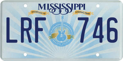 MS license plate LRF746