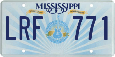 MS license plate LRF771