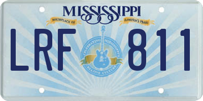 MS license plate LRF811