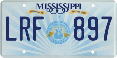 MS license plate LRF897