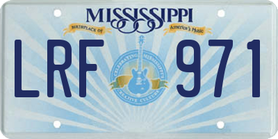 MS license plate LRF971