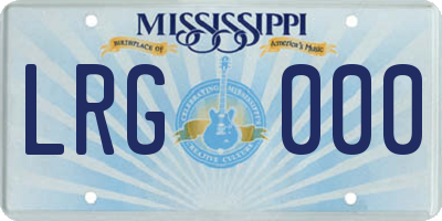 MS license plate LRG000
