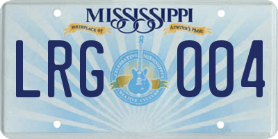 MS license plate LRG004