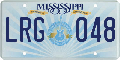 MS license plate LRG048