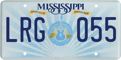 MS license plate LRG055