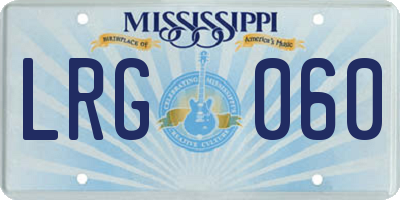 MS license plate LRG060