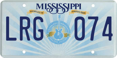 MS license plate LRG074