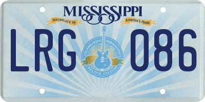 MS license plate LRG086