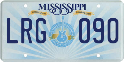 MS license plate LRG090
