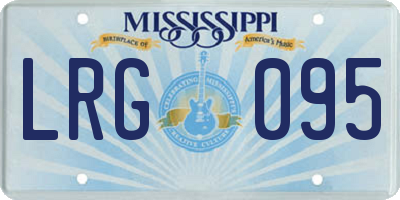MS license plate LRG095