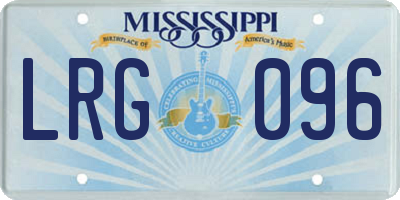 MS license plate LRG096