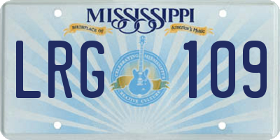 MS license plate LRG109