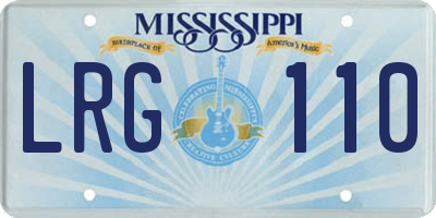 MS license plate LRG110