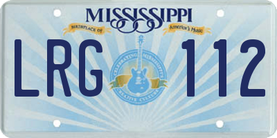 MS license plate LRG112
