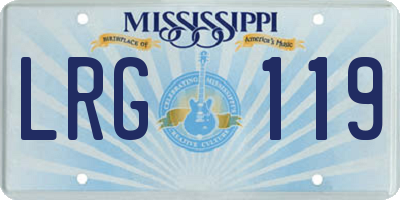 MS license plate LRG119