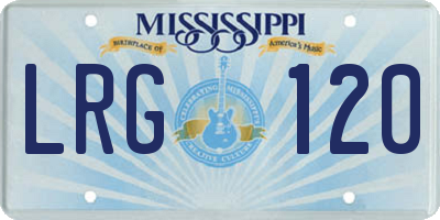 MS license plate LRG120