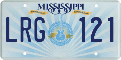 MS license plate LRG121