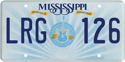 MS license plate LRG126