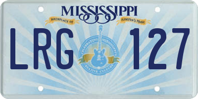 MS license plate LRG127
