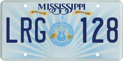 MS license plate LRG128