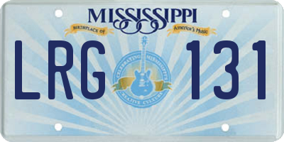 MS license plate LRG131
