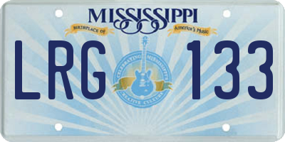 MS license plate LRG133