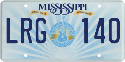MS license plate LRG140