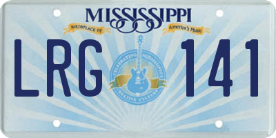 MS license plate LRG141